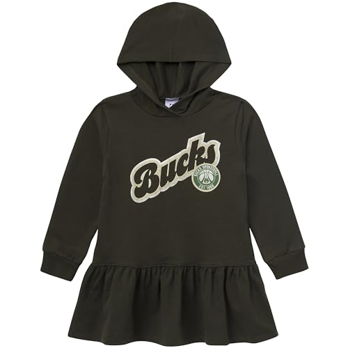 Gerber Toddler Girls' NBA Team Hooded Dress, Milwaukee Bucks, 18 Months