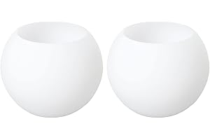 Anmire Opal White Frosted Glass Globe Lamp Shades Replacement Lampshade Cover with 1-5/8-inch for Wall Sconce Pendant Lighting G0092