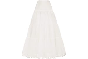 SSDH Long Petticoat Ruffled Crinoline Vintage Wedding Bridal Petticoat for Wedding Dresses Underskirt Rockabilly Tutu