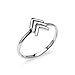 925 Sterling Silver Triple Vector Triangle Design Band Ring | Size 5 to 10 | Friendship Boho Chic Minimalist Delicate Jewelry