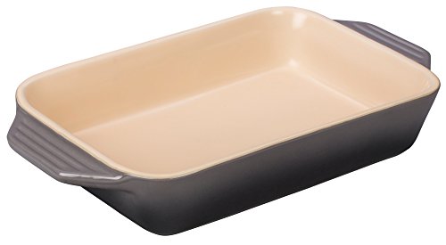 Le-Creuset-PG1047S-187F-Stoneware-Rectangular-Dish-7-by-5-Inch-Oyster