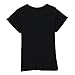 vadim Women's Tops Cute Letters Print Tshirt Basic O Neck Shirts Casual Tee Black Large