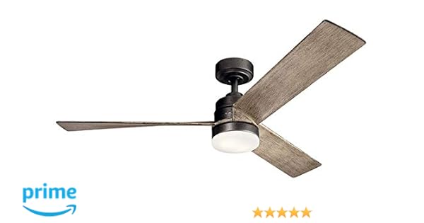 Kichler 300275avi Spyn 52 Ceiling Fan With Led Lights And Wall