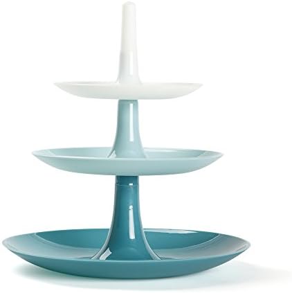 GOHO Decorative 3 Tier Tea Party Serving Platter Rotatable Cupcake Dessert Stand