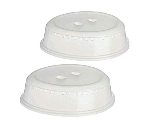 U-COOK Plate Cover for Food. Set of Microwave Dish Cover Slpash Guard for Kitchen, Air Ventilated, BPA Free, Dishwasher Safe. Size 26 cm. (2 PACK)
