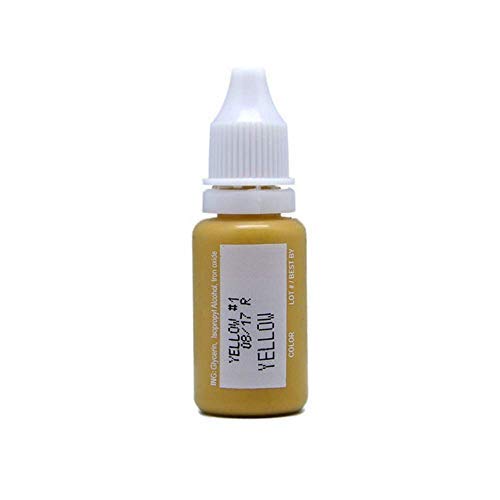 BIOTOUCH Micropigment YELLOW Pigment Color Permanent Makeup Microblading Supplies Eyebrow Shading Micropigmentation Cosmetic Tattoo Ink Lip Eyeliner Ombre Feathering Hair Stroke LARGE Bottle 15ml