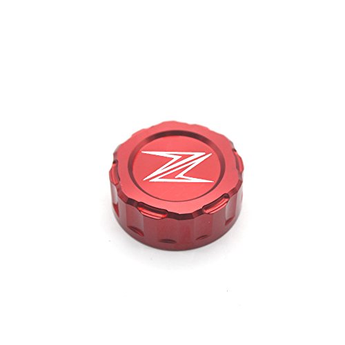 Red Rear Brake Fluid Fuel Tank Cap Tank Cover Oil Cover For Z250 2013-2014 Z300 2015-2017 Z650 2017 Z800 2013-2016 Z900 2017 Z750 2007-2010 Z750R 2011-2012 Z1000 2007-2017 Z1000SX 2011-2016