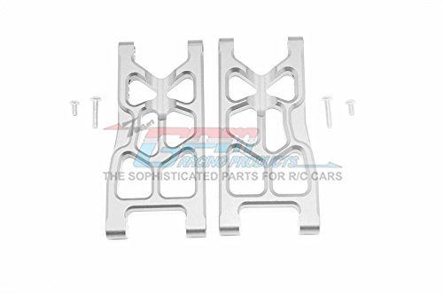 GPM Arrma Granite 4x4 Mega Monster Truck Upgrade Parts Aluminum Rear Lower Arms - 1Pr Set Silver