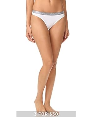 Calvin Klein Underwear Women's Radiant Cotton Thong, White, X-Large