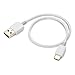 Cable Matters 2-Pack USB Type C (USB-C) to Type A (USB-A) Cable in White 1 Foot