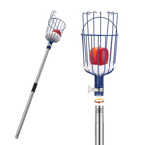 MaidMAX Fruit Picker, Fruit Picker, Stick for Picking Apples, Pears, Peaches, 4 Metres Long