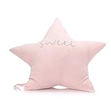 Chaplin Wong Creative Twinkle Star Moon and Smiling Cloud Accent Plush Pillows Stuffed Toys (Pink Star)
