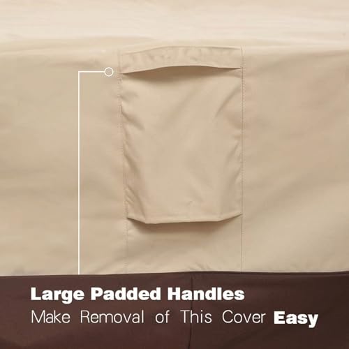 EASYBUYTECH Waterproof Patio Furniture Set Cover, 600D Lawn Patio Furniture Cover with Padded Handles, Patio/Outdoor Table Cover, Patio/Outdoor Dining Rectangular Table Chairs Cover,350x260x90cm