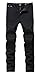 Men's Black Skinny Slim Fit Stretch Straight Leg Fashion Jeans Pants Black 30W