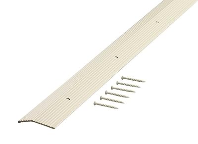M-D Building Products 74336 Fluted 1-3/8-Inch by 72-Inch Carpet Trim, Almond