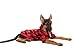 KOOLTAIL Plaid Dog Hoodie Pet Clothes Sweater with Hat and Pocket for Small Medium Large Size Dogs, Soft Winter Warm Dog Cold Weather Coat, Fleece Fall Dog Hooded Sweatshirt for Puppy Cats, Red XL