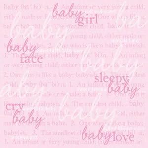 12x12 Scrapbook Paper GIRL Definitions - 4 Sheets