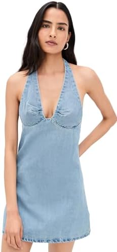 free people wild one denim mini dress Wild One Denim Mini Dress