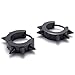 KONOV Stainless Steel Punk Cool Hip Hop Mens Awl Taper Hinged Hoop Earrings, 2pcs, Black