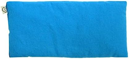 Unscented Flax Organic Eye Pillow - Soft Cotton Flannel 4 x 8.5 - choose from a rainbow of soothing colors - colbalt turquoise blue