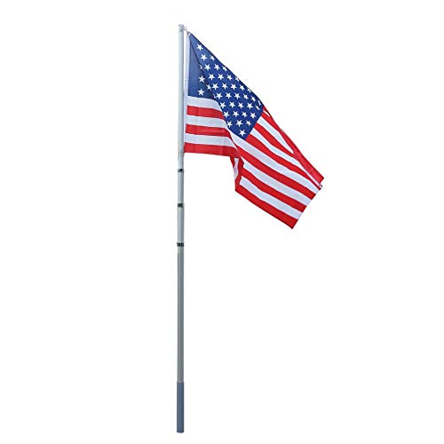 Portable Durable Extendable Aluminum Alloy Material Flagpole Retractable Flagpole Windsock Flag Pole Decoration Tool - Thumbnail 3