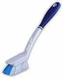 Supply Guru Bathroom/Kitchen Tile and Grout Brush with Narrow Head, Good Comfort Grip, Deep Clean, 1” Bristle Length, 10” Long with Natural Finish