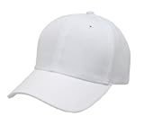 Plain Adjustable Velcro Baseball Cap (White)