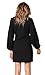 R.Vivimos Women's Autumn Winter Cotton Long Sleeves Elegant Knitted Bodycon Tie Waist Sweater Pencil Dress (Small,Black)
