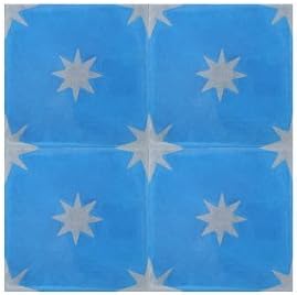Zagora 4 Cement Tile Picture Pattern Floor Tiles Moroccan Tiles (blue grey-white 1616)