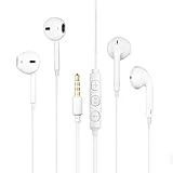 Amandaer 2 Pack Apple Headphones/Earbuds/Earphones with Microphone&Remote Control Premium Stereo for iPhone 6S/6/6S Plus/6 Plus,iPhone SE/5S/5C/5, iPad /iPod Nano 7/iPod Touch (White) H21