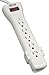 Tripp Lite 7 Outlet Surge Protector Power Strip, 12ft Long Cord, Right-Angle Plug, Fax/Modem Protection, RJ11, $50,000 INSURANCE (SUPER6TEL12)