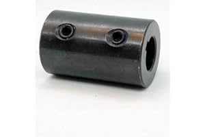 SUMMIT COLLARS & INDUSTRIAL SUPPLY Summit Collars RC-062-KW Rigid Coupling – Mild Steel, Black Oxide Plated, 5/8" Bore, 1-1/4" OD, 2" Length, 5/16-18 x 5/16 Set Screw – Heavy-Duty Shaft Coupler for Industrial