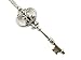 Large Skeleton Key Necklace, Antique Silver Finish Key, Ornate Victorian Style, Crown Necklace, Long Necklace