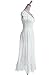Anna-Kaci Renaissance Peasant Maiden Boho Inspired Cap Sleeve Lace Trim Maxi Dress, Cream, Medium