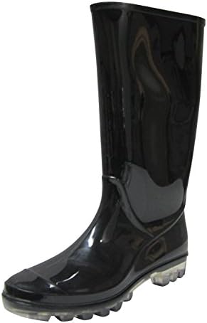 Isadora Women's Tall Rubber Rain Boot Black 9