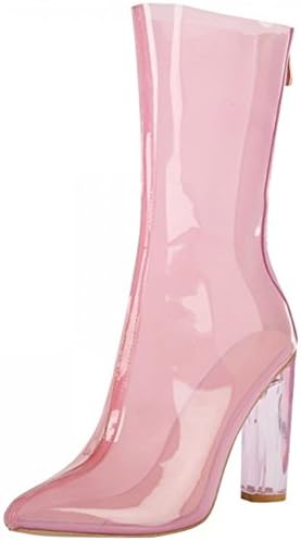 RTB Clear Perspex Ankle Boots - Yeezy Plexi Heel, Designer Inspired