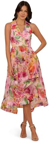 Amazon.com: Adrianna Papell Womens Floral Jacquard Midi Dress, Blue Multi  1, 4 : Clothing, Shoes & Jewelry