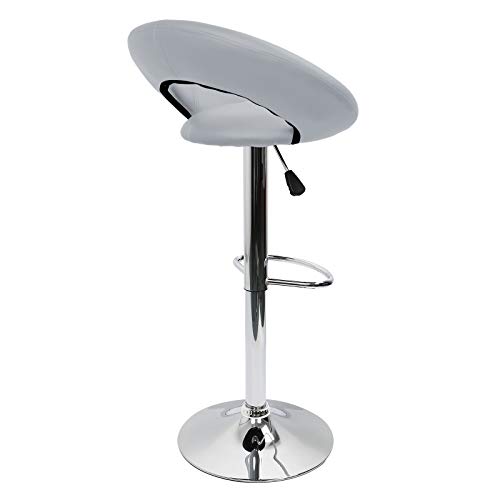 IntimaTe WM Heart Barhocker mit lehne 2er Set, Barstuhl Höhenverstellbar drehbar, Tresenhocker aus Kunstleder, Grau – Bild 3