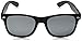 zeroUV Flat Matte Reflective Mirror Color Lens Large Horn Rimmed Style Sunglasses - UV400 (Classic | Black/Mirror)