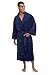 TexereSilk Mens Luxury Terry Cloth Bathrobe - NEW & IMPROVED FABRIC (Medieval Blue, LXL)