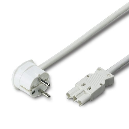 Anschlussleitung Mit Schukostecker – 1,5m Weißes Gerätekabel 3x1,5mm² Mit Winkelstecker