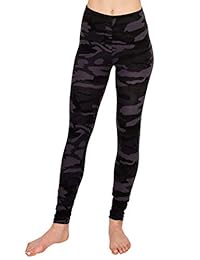 SIEMPRE Leggings de camuflaje para dama, diseño de mariposa, suave, elástico