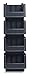 Akro-Mils 30778 Economy Stacking Shelf Plastic Storage Bins, (18-Inch x 8-3/8-Inch x 7-Inch), Black (8-Pack) (30778BLACK)