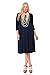 Pastel by Vivienne Women's A-Line Swing Midi Dress Plus Size Casual Curvy Formal 3X-Large Navy