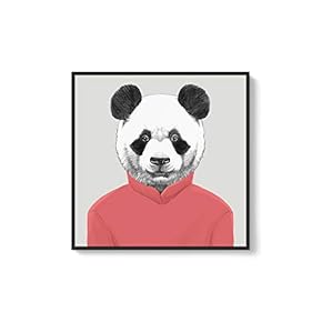 Framed Canvas Wall Art for Living Room, Bedroom Animal in Home Dress Canvas Prints for Home Decoration Ready to Hanging - 16x16 inches