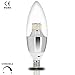 6W B35 Dimmable LED Candelabra Bulb, 60W Incandescent Bulb Equivalent Daylight White 5000K, E12 Candelabra Base LED Bulb, 600 Lumens Bullet Shape LED Candle Light Bulb, Pack of 1, by BIPEE