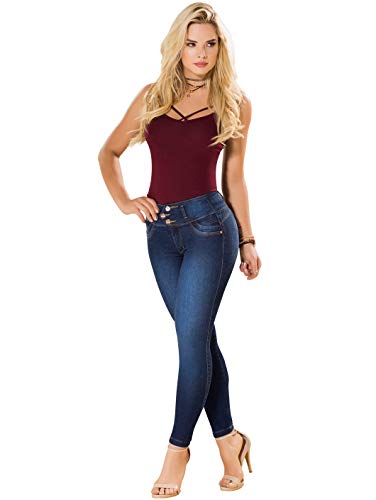 Laty Rose 2016 Jeans Colombianos Levanta Cola Blue Denim Butt Lifter Jeans Dark Blue 9