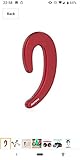Ear-Hook Bluetooth Wireless Headphones,Remax Non Ear Plug Noise Cancelling Earpiece with Mic,Single Ear Bluetooth Headset Painless Wearing Earphones 6 Hrs Playtime for Cell Phone (Red)
