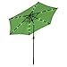 AI-LIN 9Ft Led Lighted Patio Market Umbrella Outdoor Solar Powered Table Umbrella, 6 Ribs (Light Green)