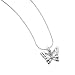 CHUVORA 925 Sterling Silver Open Filigree Beautiful Butterfly Pendant Necklace for Women, 18 Inches Chain